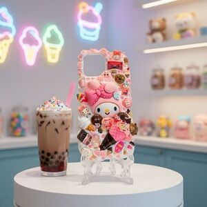 Sanrio Pink My Melody Decoden Dessert Phone Case Handmade